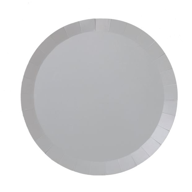 Cool Grey Paper Plates - Pack of 20
