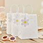 Daisy Print Party Bags with Tags - Pack of 5