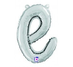 Script Letter Balloons - Silver