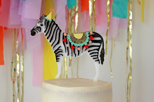 Hey Party Zebra Cake Topper