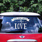 Wedding day car sticker - All you need is love