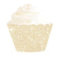 Gold Glitter Cupcake Wrappers - Pack of 12