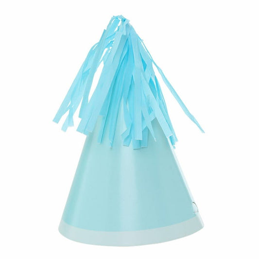 Tassel Party Hats 10 Pack - Classic Pastel Blue
