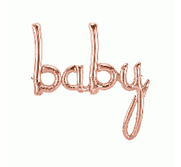 Foil Rose Gold Script 'Baby ' Balloon