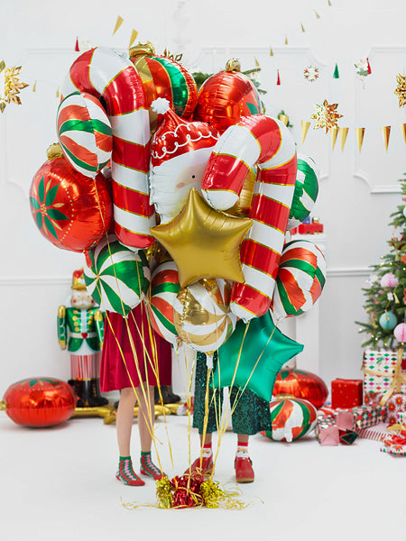 Glossy Foil Candy Cane Balloon