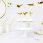Elegant Bliss Gold Rimmed Cupcake/Muffin Wrappers - White