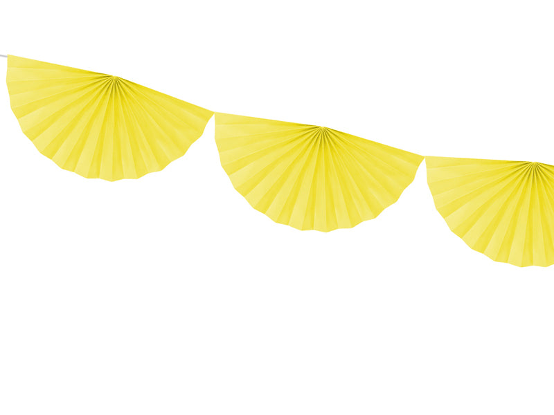 Tissue Fan Garland - Yellow