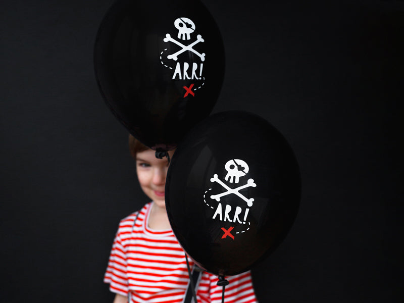 Pirate Party Skull Arr! Print 30cm Balloons - Pack of 6