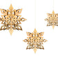 Hanging 3D Gold Snowflakes - 6 Pk