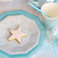 Blue Iridescent Dessert Plates - Pack of 10