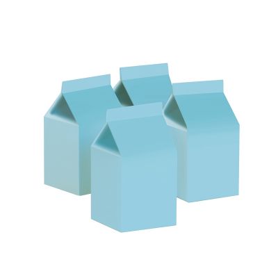 Milk Box/Party Favour Box Classic Pastel Blue - Pack of 10