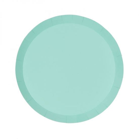 Classic Pastel Mint Green Small Paper Plates - Pack of 20