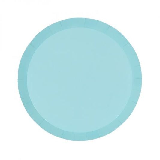 Classic Pastel Blue Small Paper Plates - Pack of 20