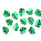 Confetti - Metallic Green Monstera Leaves
