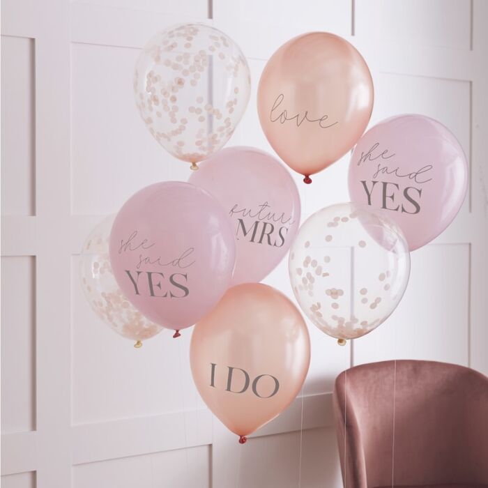 Hen Party Latex + Confetti Filled Balloon Bouquet