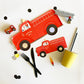 Fire Truck Paper Plates - Pack of 8