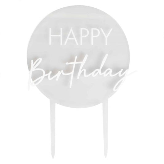 Acrylic Happy Birthday Cake Topper