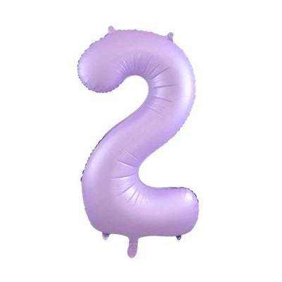 Pastel Lilac 86cm Number 2 Balloon