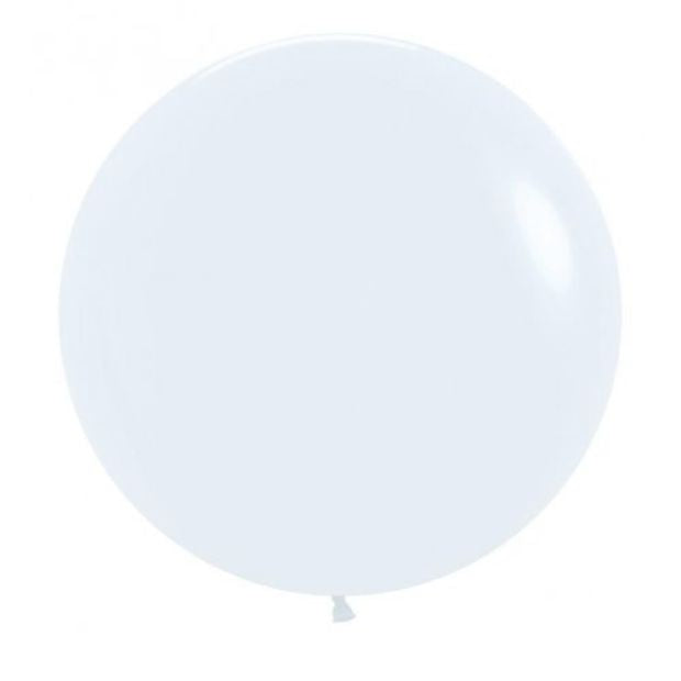 60cm White Round Balloon