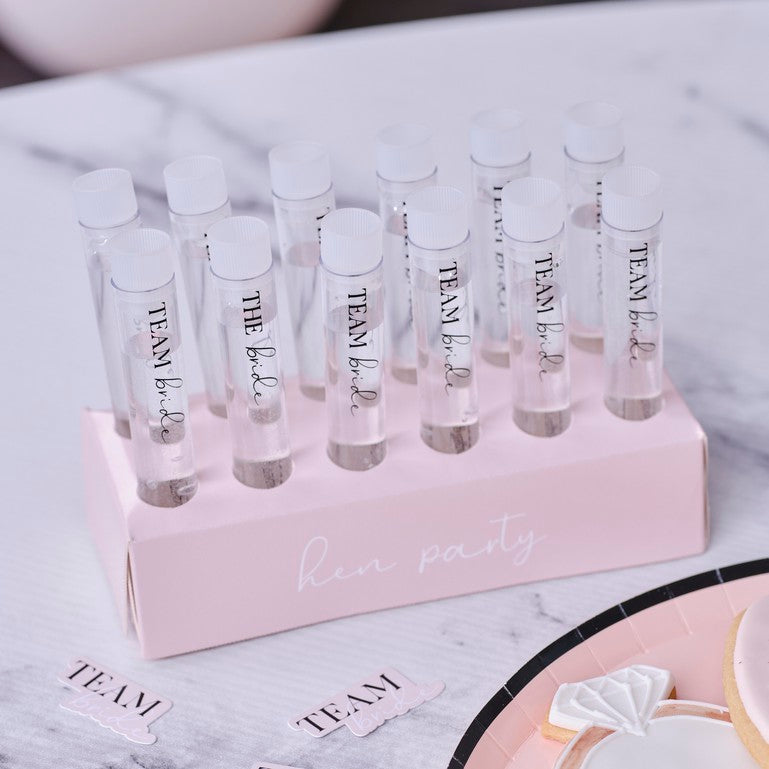 Team Bride Hen Party Shots with Tray - 12 Pack