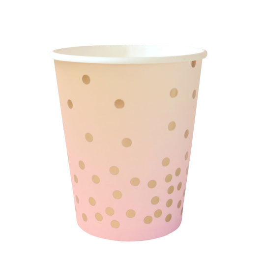 Pink + Peach Paper Cups - Pack of 10