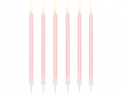 Pastel Pink Birthday Candles -  Pack of 12