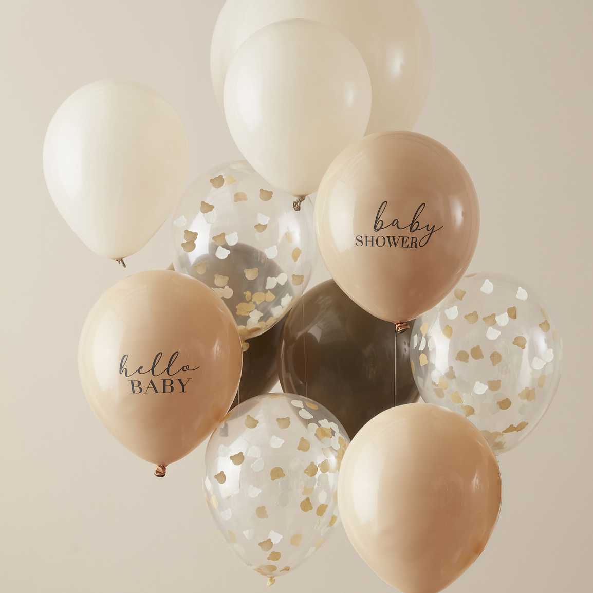Neutral Baby Shower Balloon Bundle - Set of 11