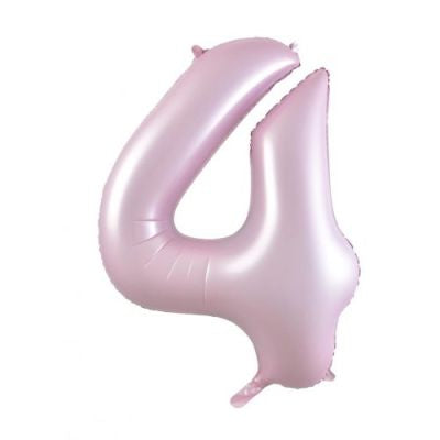 Pastel Pink 86cm Number 4 Balloon