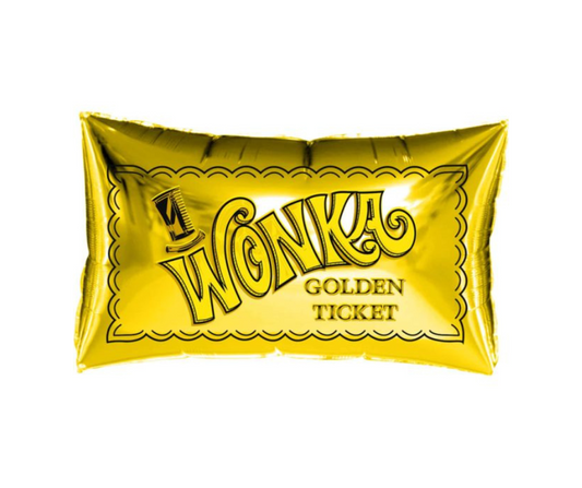 Willy Wonka Golden Ticket Foil Balloon