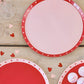 Red and Pink Eco Friendly Valentines Heart Plates - Pack of 8