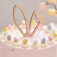 Wooden Bunny Ear Cake Topper