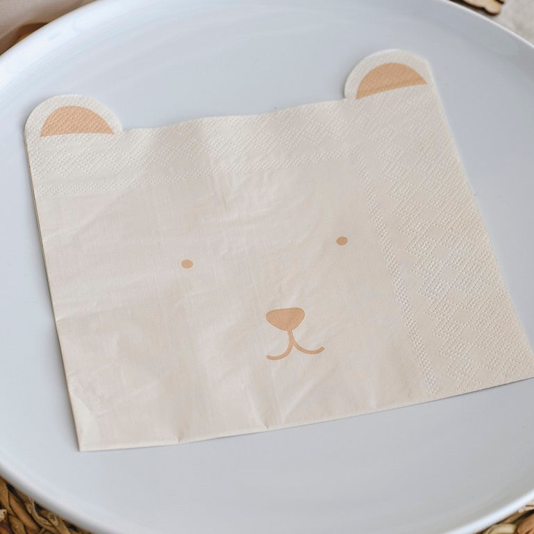 Teddy Bear Paper Napkins - Pack of 16