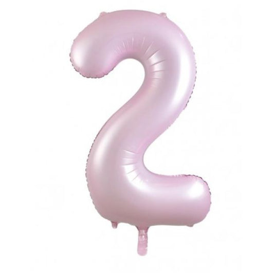 Matt Pastel Pink 86cm Number 2 Balloon