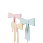 Pastel Bow Cake Toppers - Set of 3