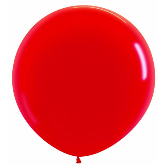90cm Jumbo Round Balloon - Standard Red