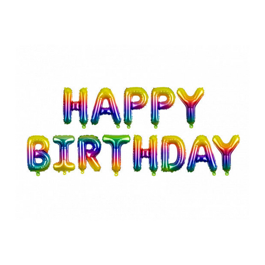 Rainbow 'Happy Birthday' Foil Balloon