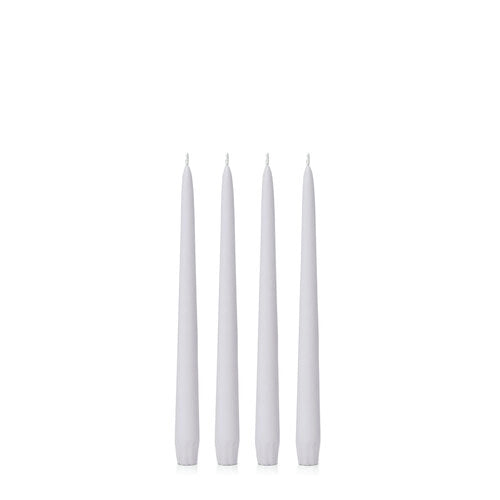Silver Grey 25cm Moreton Eco Taper Candles - Pack of 4