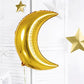 Jumbo Gold Foil Crescent Moon Balloon