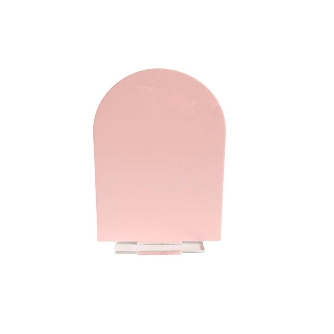 Acrylic Pale Pink Table Top Arch with Clear Base - Small