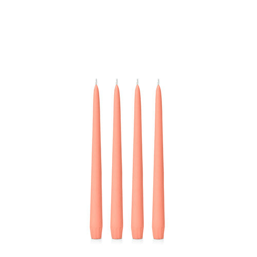 Peach 25cm Moreton Eco Taper Candles - Pack of 4