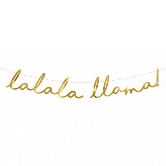 Lalala Llama Gold Paper Garland