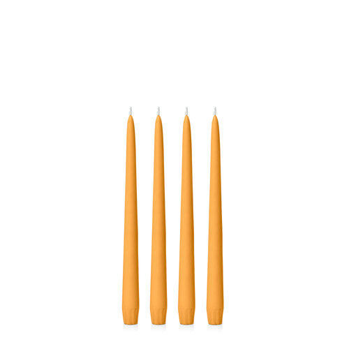 Orange 25cm Moreton Eco Taper Candles - Pack of 4