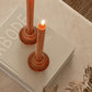 Aida Vintage Glass Candle Holder - Champagne