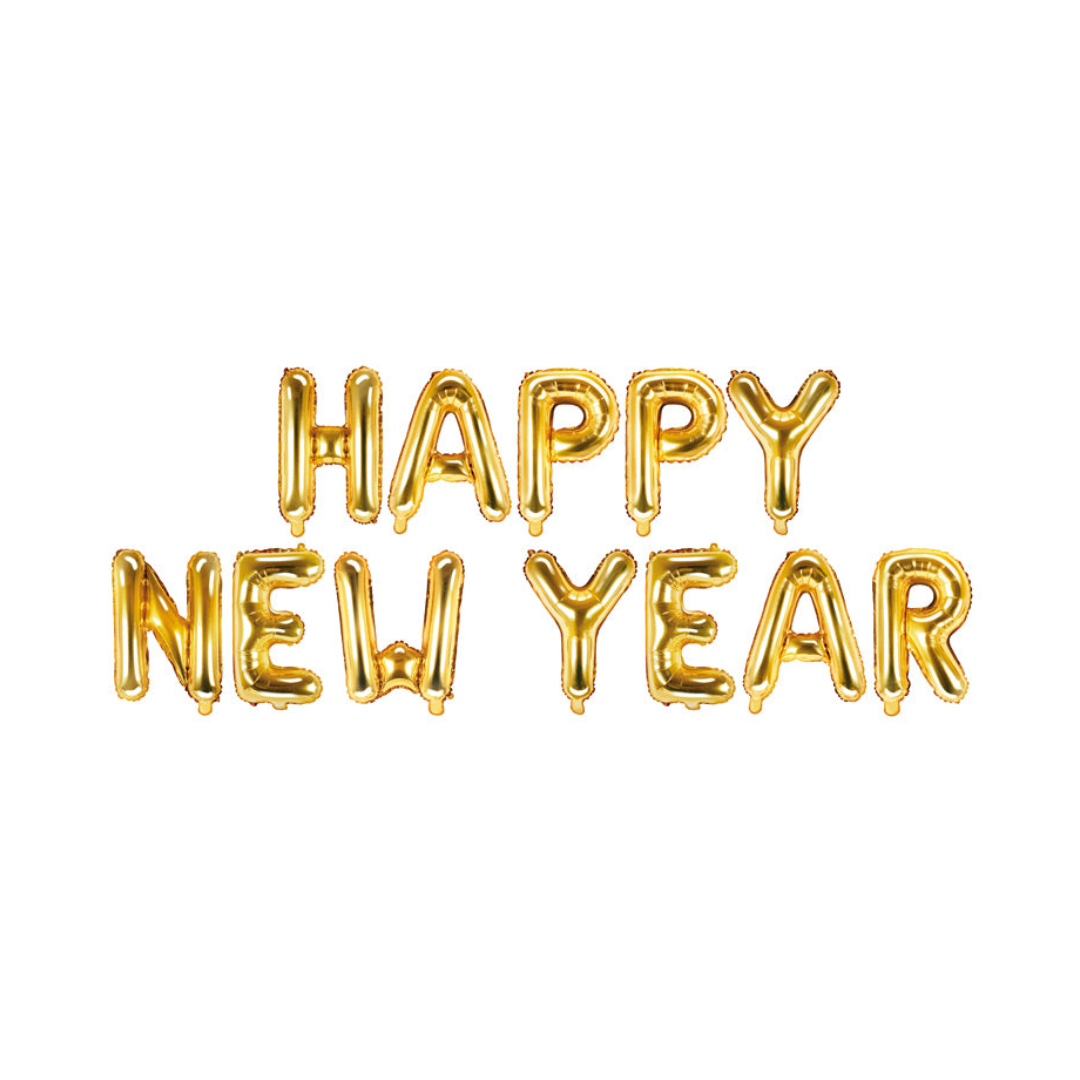 Gold Foil 'Happy New Year' Balloon