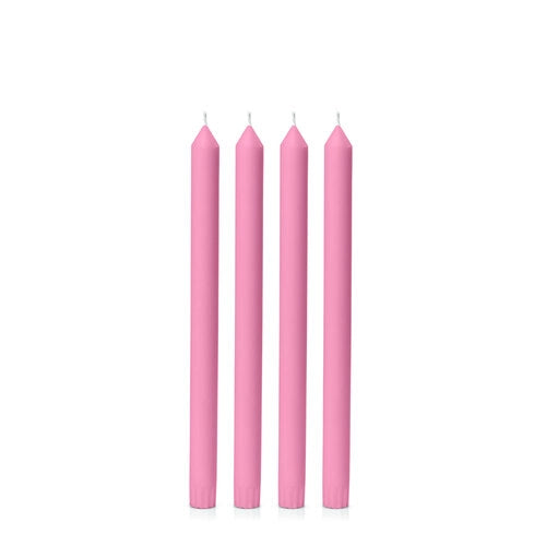 Rose Pink 30cm Moreton Eco Dinner Candles - Pack of 4