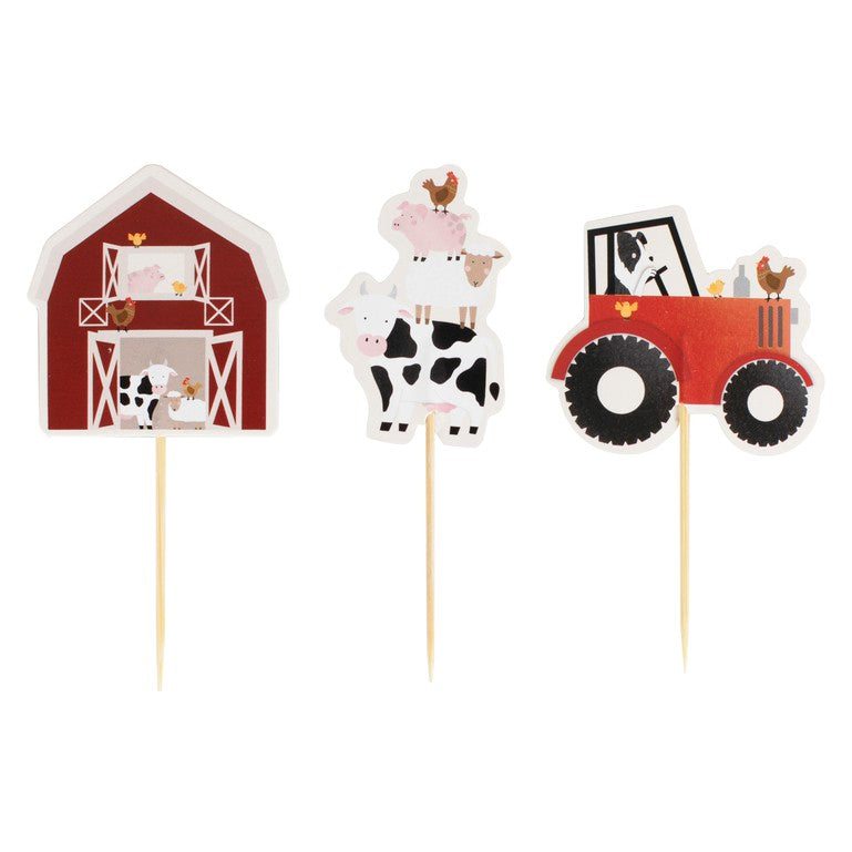 Farm Animal Party Cupcake Topper Kit