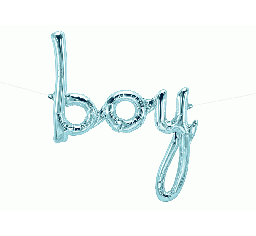 Foil Blue Script 'Boy' Balloon