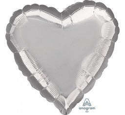 Silver Foil Heart Balloon