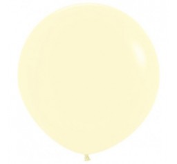90cm Jumbo Round Balloon - Pastel Matte Yellow