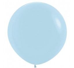 90cm Jumbo Round Balloon - Matte Pastel Blue